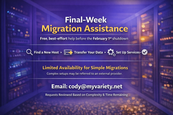 Final-Week Migration Assistance Available